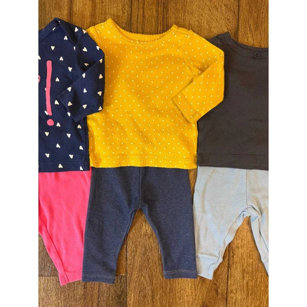 Baby Girl 3 Months Outfits Leggings Pants Shirts‎ Long Sleeve Clothes Lot Plaid